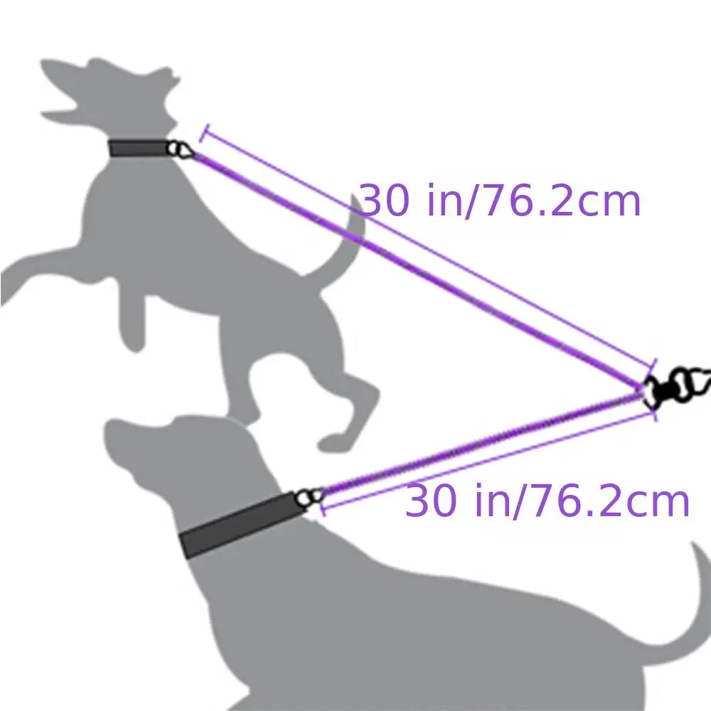 Walking Dogs Collars Reflective Dual Leash