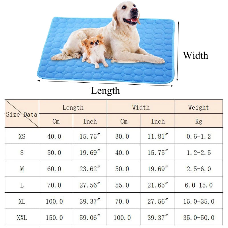 Summer Cooling Washable Mat Pad for Small&Large Dogs