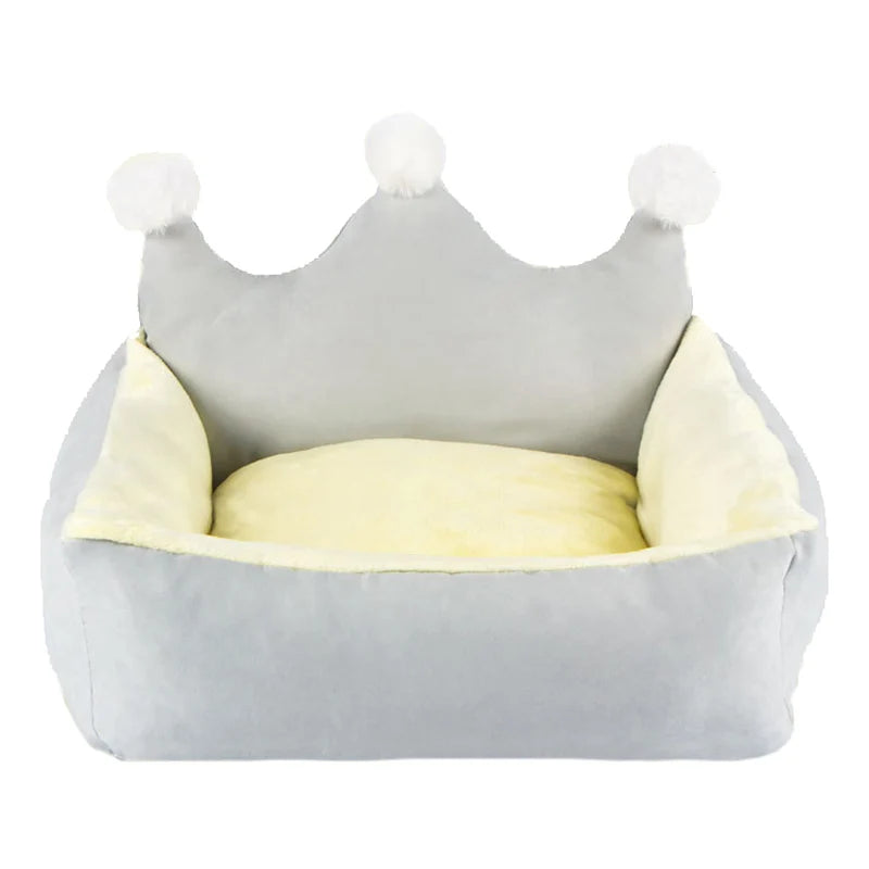 Winter Warm Luxurious Crown Puppy Dog&Cat Sofa Bed