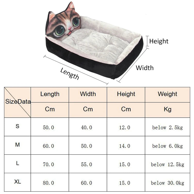 Winter Warm Washable Puppy Cat Bed Sofa