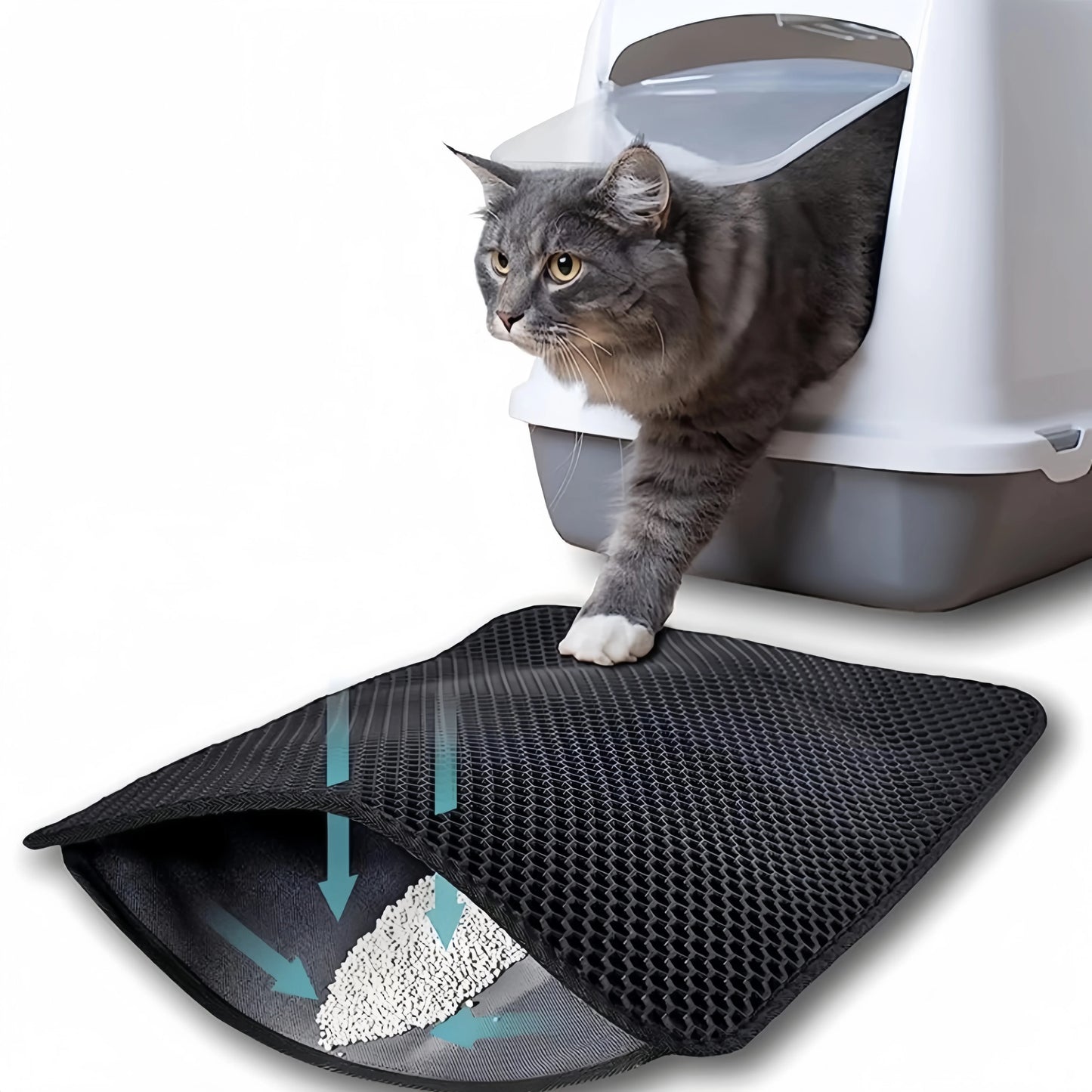 Large Size Cat Litter Mat Double Layer Waterproof