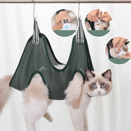 Strong Cat Nail Clippers Grooming Hammock