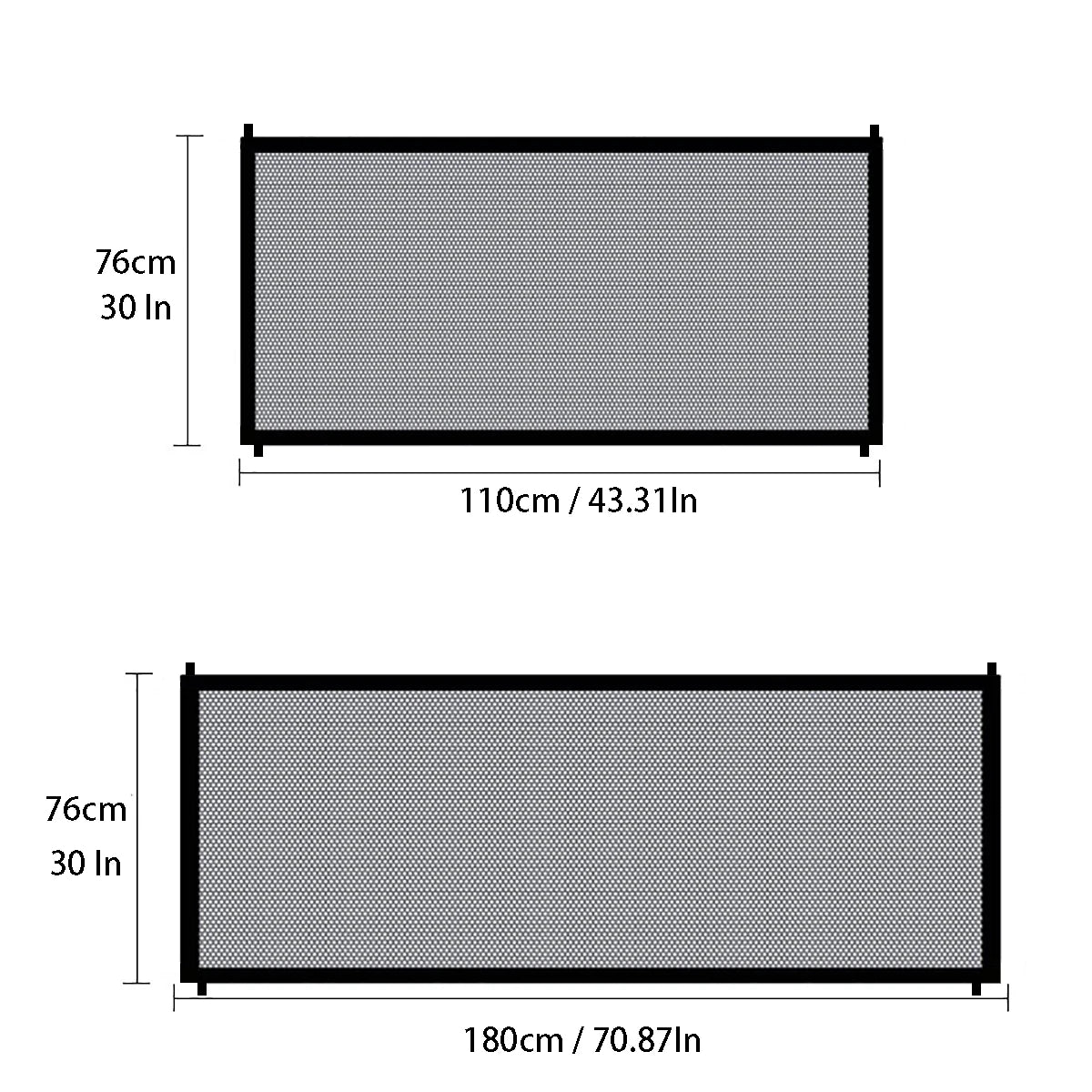 Pet Mesh Playpen Barrier Fences With 4Pcs Hook