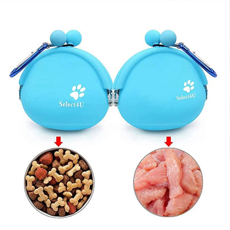 Silicone Pet Train Food Snacks Pockets Bag